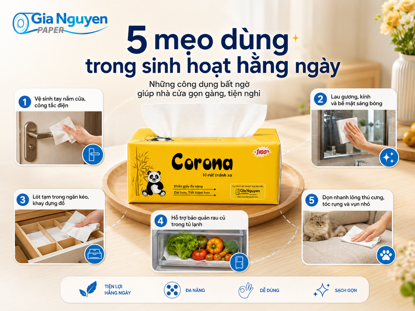 5 mẹo dùng trong sinh hoạt hằng ngày